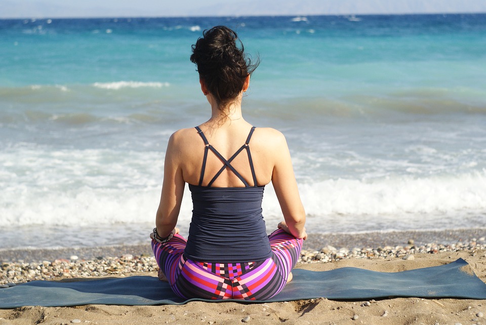 Meditation in beach